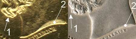 two differences between the effigies of king Carol I