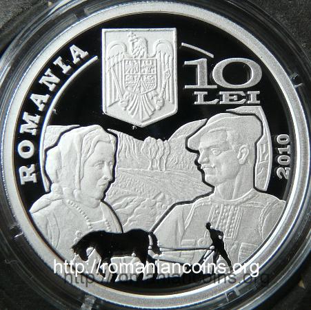 Liviu Rebreanu - 125 Years since Birth - 10 lei silver 2010