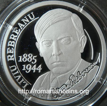 Liviu Rebreanu - 125 Years since Birth - 10 lei silver 2010