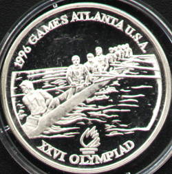 100 lei 1996 Atlanta - rowing - eight with coxswain (8+) men - reverse
