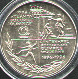 10 lei 1996 Centennial of the Modern Olympic Games 1896 - 1996 - reverse