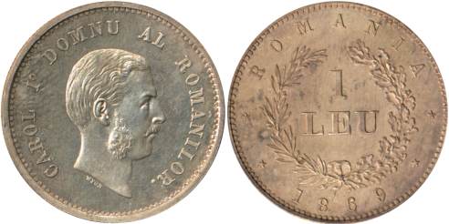 prob monetar - 1 leu 1869