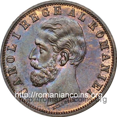 5 bani 1884 - two folds