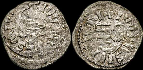    Ducat muntean de la Mircea cel Btrn - avers si revers                                                  (cu legend latin)