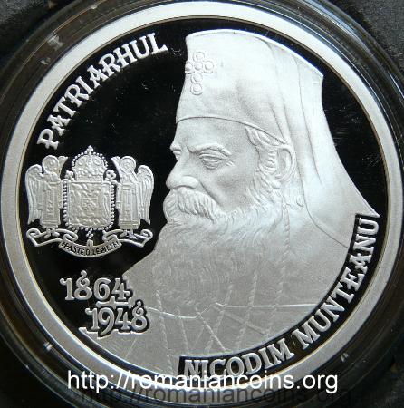 10 lei 2010 - Nicodim Munteanu, the second patriarch of Romania - reverse