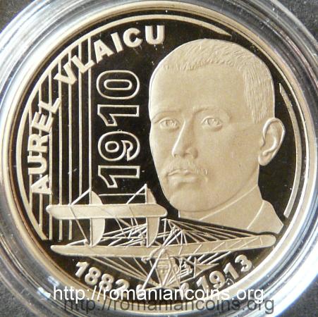 Aurel Vlaicu - 100 de ani de la primul su zbor cu avionul - 50 bani 2010 - revers