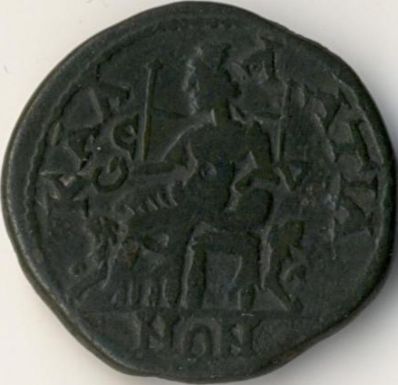 5 ai (assaria) - moned btut la Callatis n timpul mpratului Geta - revers