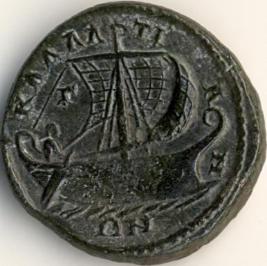 3 assaria Callatis -  Demetra / nav cu pnze - emisiune pseudo-autonom - revers