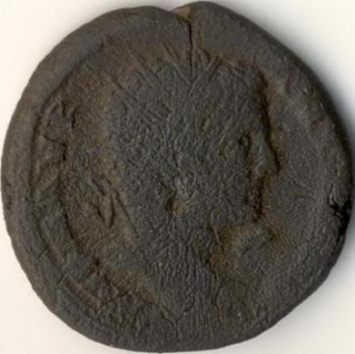 Caracalla / templu - 4 ai (assaria) - moned btut la Tomis - avers