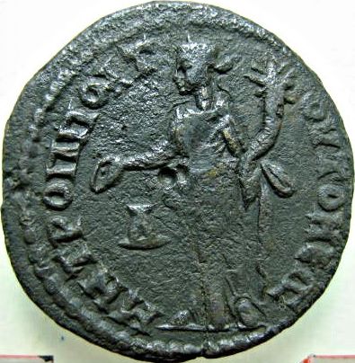 4 ai (assaria) - moned btut la Tomis, cu chipul mpratului Filip al II-lea / Homonoia