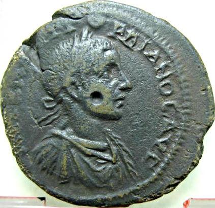 4 ai (assaria) - moned btut la Tomis n timpul mpratului Gordian al III-lea / Zeus - avers