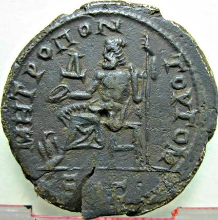 4 ai (assaria) - moned btut la Tomis n timpul mpratului Gordian al III-lea / Zeus - revers