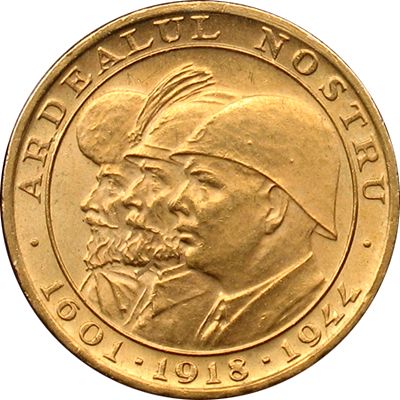 Transylvania coin 1944 - obverse